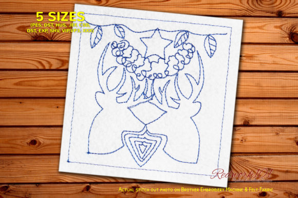 Buck Deer Lineart: A Seasonal Embroidery Staple