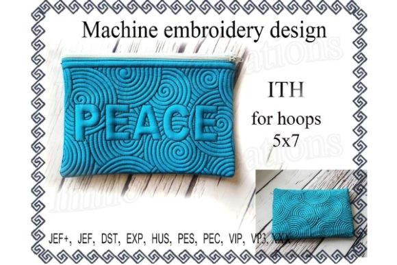 Cosmetic Bag in the Hoop – Peace