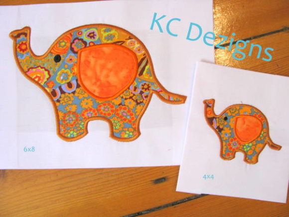 Cute Baby Elephant Embroidery Design