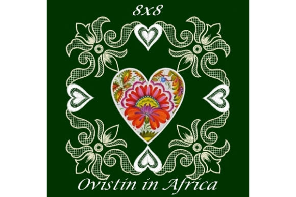 Cute Hearts Satin Applique Quilt Block