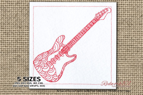 Electric-Guitar Redwork