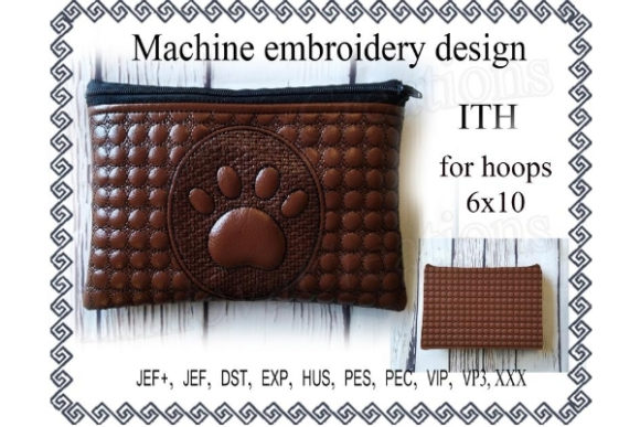 ITH Zippered Bag Dog’s Paw