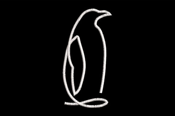 Minimalistic One Line Penguin