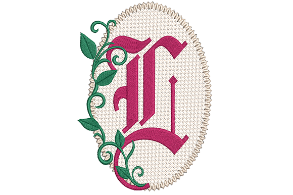 Olde English Monogram Letter L