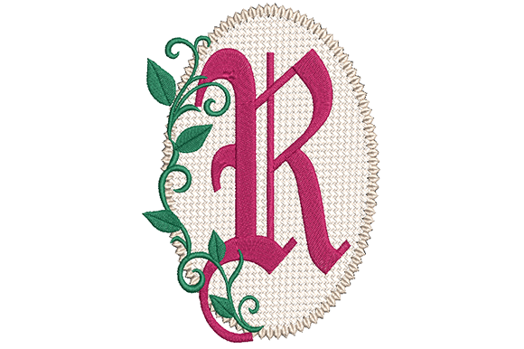 Olde English Monogram Letter R