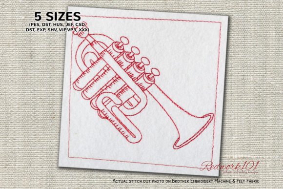 Piccolo-trumpet: A Seasonal Music Embroidery Gem