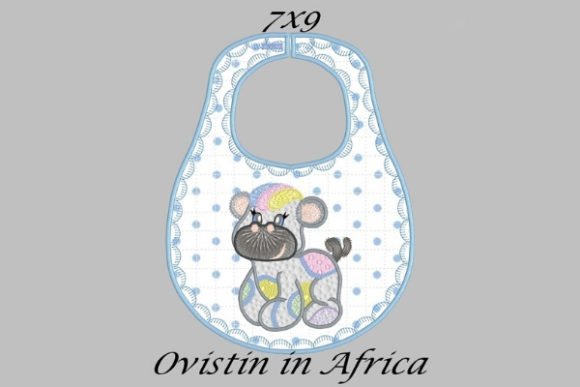 Rainbow Baby Hippo Bib Small
