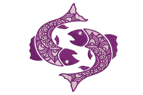 Zodiac Pisces Mandala Style